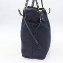 PRADA Tote Bag Nylon Navy Gold Auth 166304-4