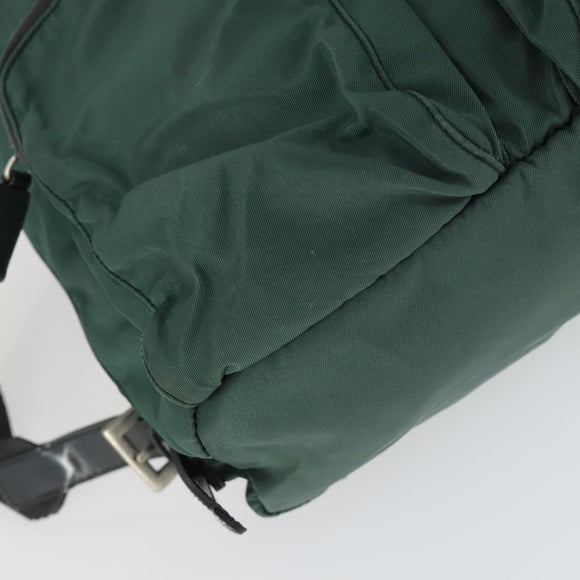 PRADA Rugzak Nylon Groen Zilver Origineel 166306