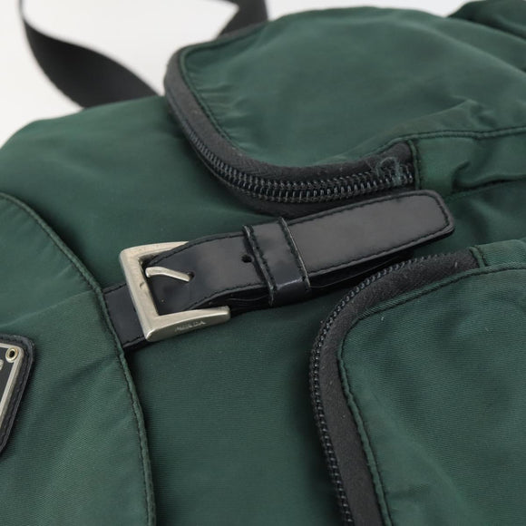 PRADA Rugzak Nylon Groen Zilver Origineel 166306