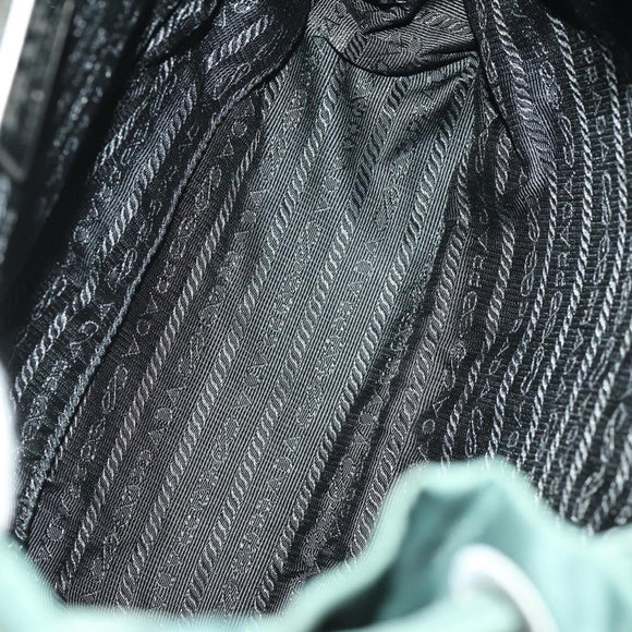 PRADA Rugzak Nylon Groen Zilver Origineel 166306