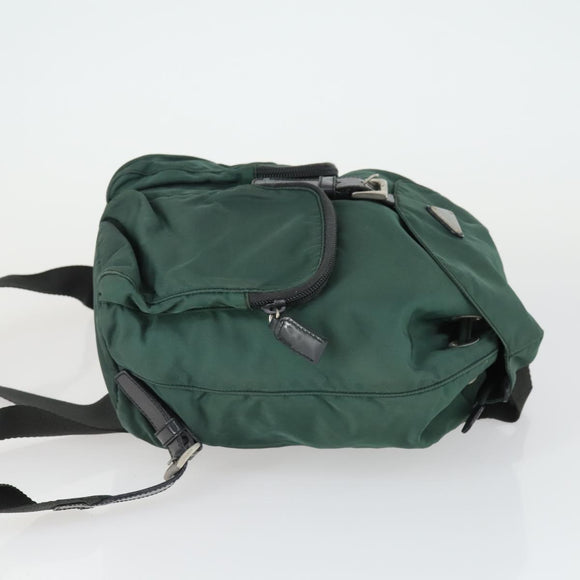 PRADA Rugzak Nylon Groen Zilver Origineel 166306
