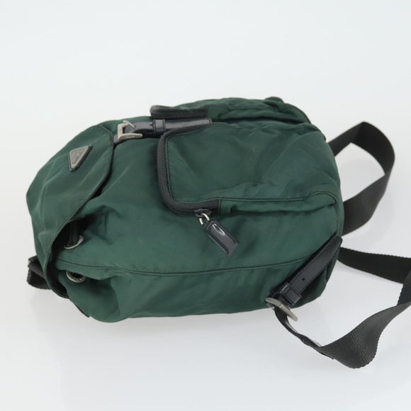 PRADA Rugzak Nylon Groen Zilver Origineel 166306