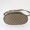 GUCCI GG Supreme Web Sherry Line Bag PVC Beige Gold 164 02 085 Auth 166308-6