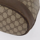 GUCCI GG Supreme Web Sherry Line Bag PVC Beige Gold 164 02 085 Auth 166308-17
