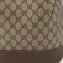GUCCI GG Supreme Web Sherry Line Bag PVC Beige Gold 164 02 085 Auth 166308-3