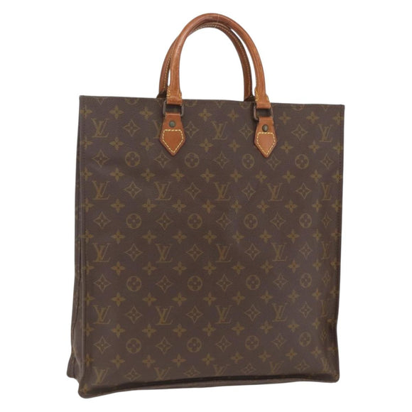 LOUIS VUITTON Monogram Sac Plat Hand Bag M51140 LV Auth 166309