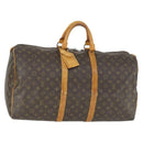 LOUIS VUITTON Monogram Keepall 55 Boston Bag M41424 LV Auth 166310-1