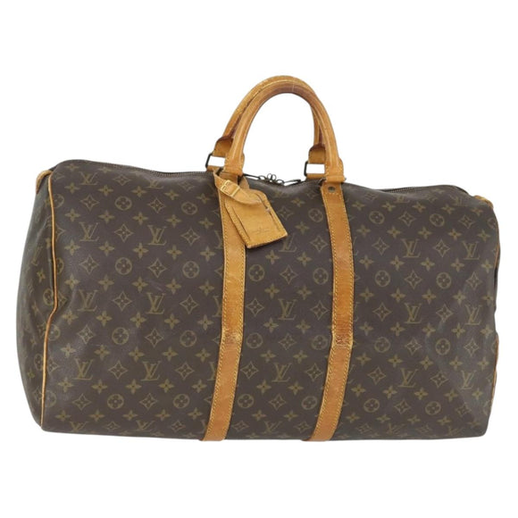 LOUIS VUITTON Monogram Keepall 55 Boston Bag M41424 LV Auth 166310