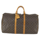 LOUIS VUITTON Monogram Keepall 55 Boston Bag M41424 LV Auth 166310-13