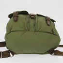 PRADA Backpack Nylon Green Silver Auth 166315-5