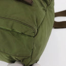 PRADA Backpack Nylon Green Silver Auth 166315-16