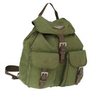 PRADA Backpack Nylon Green Silver Auth 166315-1