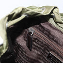 PRADA Backpack Nylon Green Silver Auth 166315-23