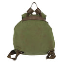 PRADA Backpack Nylon Green Silver Auth 166315-2