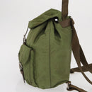 PRADA Backpack Nylon Green Silver Auth 166315-3