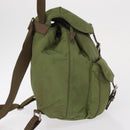 PRADA Backpack Nylon Green Silver Auth 166315-4