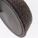 BOTTEGAVENETA Food Bowl And Collar set Dog Leash Leather Brown Auth 166322-11