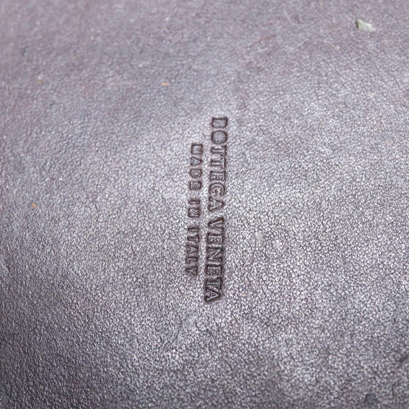 BOTTEGAVENETA Food Bowl And Collar set Dog Leash Leather Brown Auth 166322