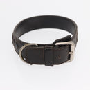 BOTTEGAVENETA Food Bowl And Collar set Dog Leash Leather Brown Auth 166322-20