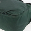 PRADA Shoulder Bag Nylon Green Silver Auth 166324-15