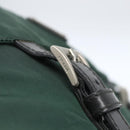 PRADA Shoulder Bag Nylon Green Silver Auth 166324-10