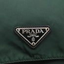 PRADA Shoulder Bag Nylon Green Silver Auth 166324-17