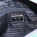 PRADA Shoulder Bag Nylon Green Silver Auth 166324-20