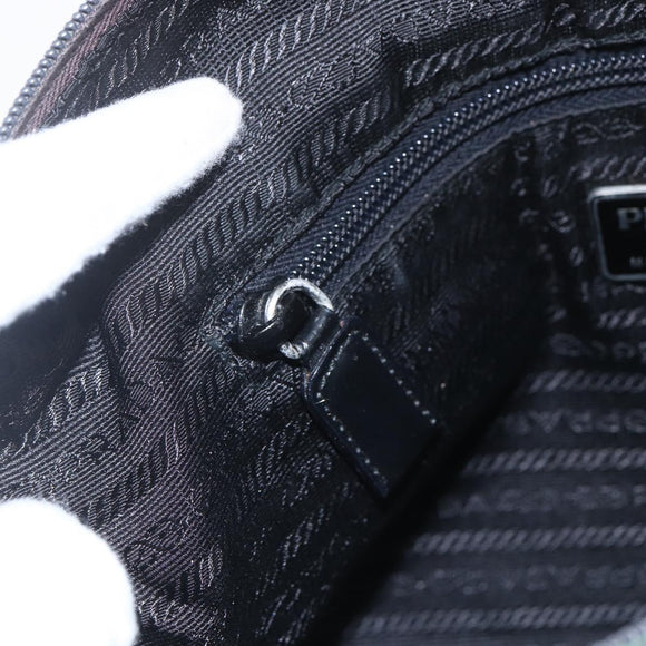 PRADA Shoulder Bag Nylon Green Silver Auth 166324