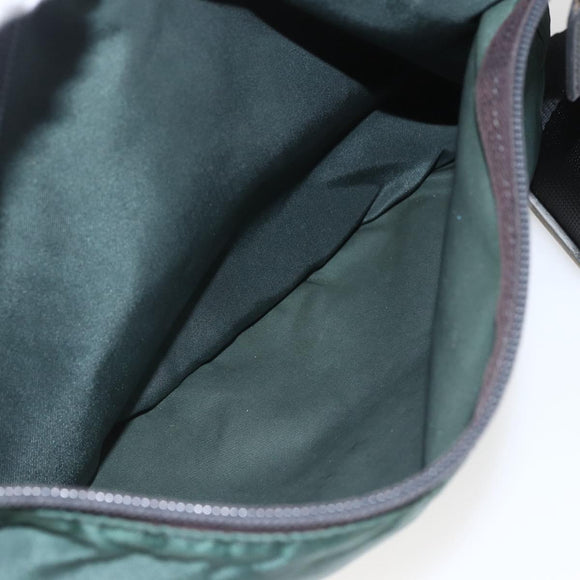 PRADA Shoulder Bag Nylon Green Silver Auth 166324