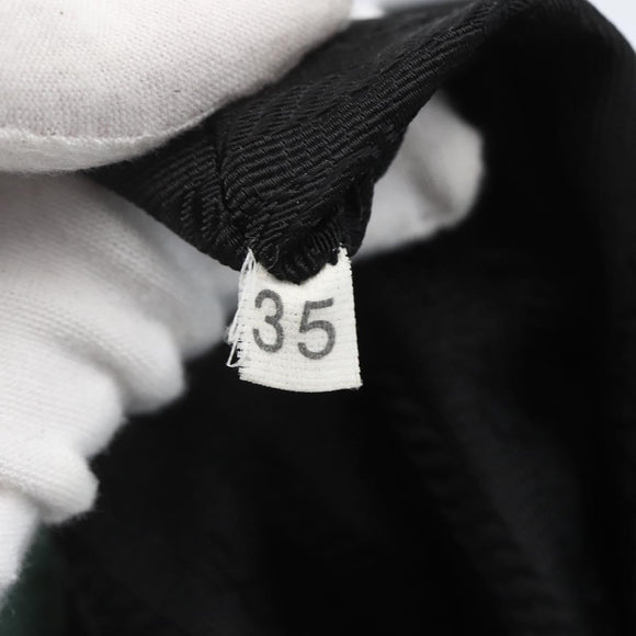 PRADA Shoulder Bag Nylon Green Silver Auth 166324