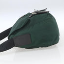 PRADA Shoulder Bag Nylon Green Silver Auth 166324-3