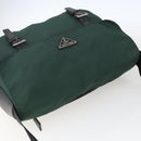 PRADA Shoulder Bag Nylon Green Silver Auth 166324-6