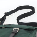 PRADA Shoulder Bag Nylon Green Silver Auth 166324-8