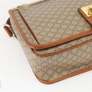 CELINE Macadam Canvas Shoulder Bag PVC Beige Gold Auth 166326-15