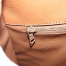 CELINE Macadam Canvas Shoulder Bag PVC Beige Gold Auth 166326-20