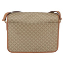 CELINE Macadam Canvas Shoulder Bag PVC Beige Gold Auth 166326-2