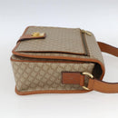 CELINE Macadam Canvas Shoulder Bag PVC Beige Gold Auth 166326-4
