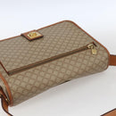 CELINE Macadam Canvas Shoulder Bag PVC Beige Gold Auth 166326-6