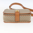 CELINE Macadam Canvas Shoulder Bag PVC Beige Gold Auth 166326-5