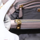 Miu Miu Matelasse Shoulder Bag Leather Gray Gold Auth 166328-17