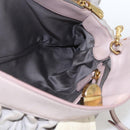 Miu Miu Matelasse Shoulder Bag Leather Gray Gold Auth 166328-19