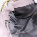 Miu Miu Matelasse Shoulder Bag Leather Gray Gold Auth 166328-20