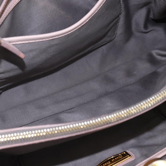 Miu Miu Matelasse Shoulder Bag Leather Gray Gold Auth 166328