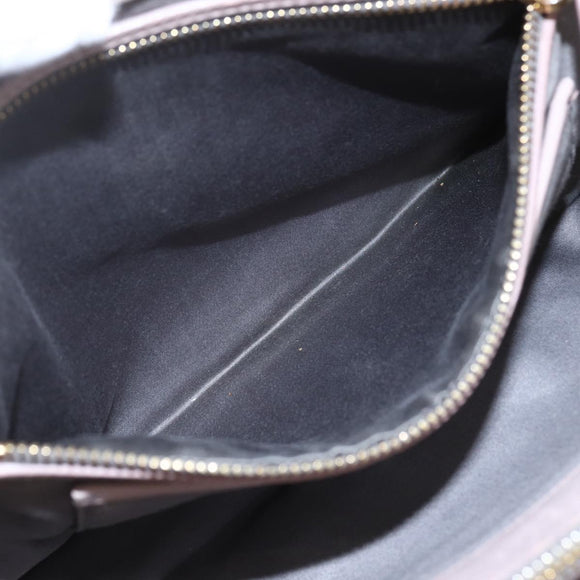 Miu Miu Matelasse Shoulder Bag Leather Gray Gold Auth 166328