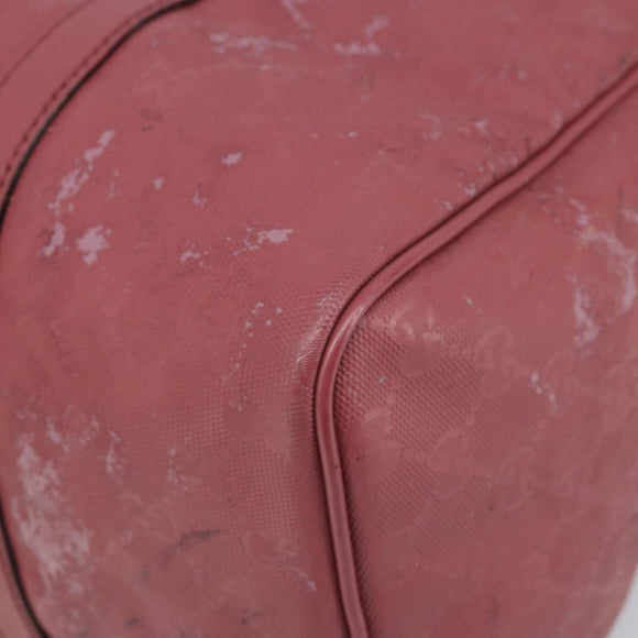 GUCCI GG Implementation Boston Bag PVC Gold Pink 193603 Auth 166330
