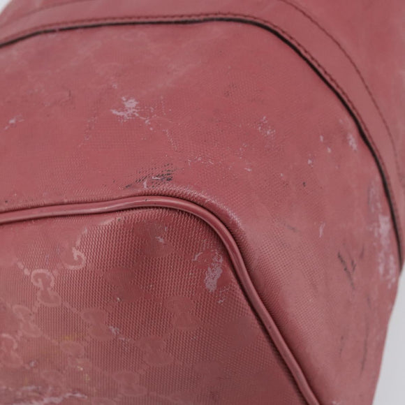 GUCCI GG Implementation Boston Bag PVC Gold Pink 193603 Auth 166330