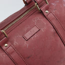 GUCCI GG Implementation Boston Bag PVC Gold Pink 193603 Auth 166330-17