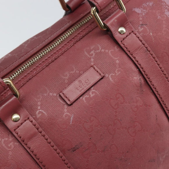 GUCCI GG Implementation Boston Bag PVC Gold Pink 193603 Auth 166330