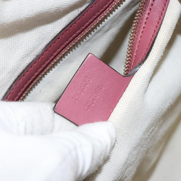 GUCCI GG Implementation Boston Bag PVC Gold Pink 193603 Auth 166330