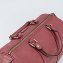 GUCCI GG Implementation Boston Bag PVC Gold Pink 193603 Auth 166330-6